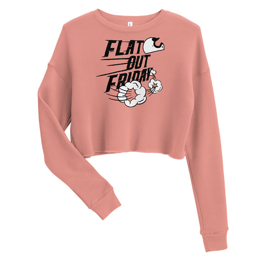 Flat Out Friday "Helmet/Smoke" Crop Sweatshirt