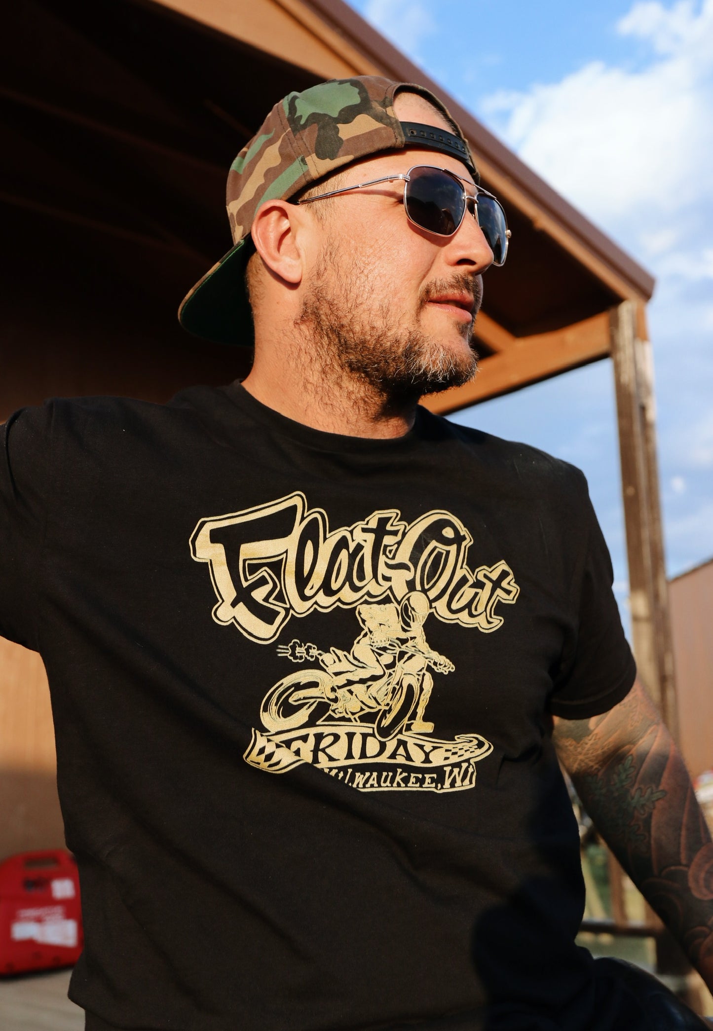 Flat Out Friday "Checkers" Front Only T-Shirt