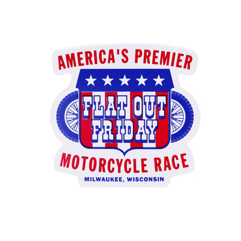 Flat Out Friday Premier Motorcycle Race Sticker