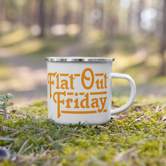 Flat Out Friday Enamel Mug