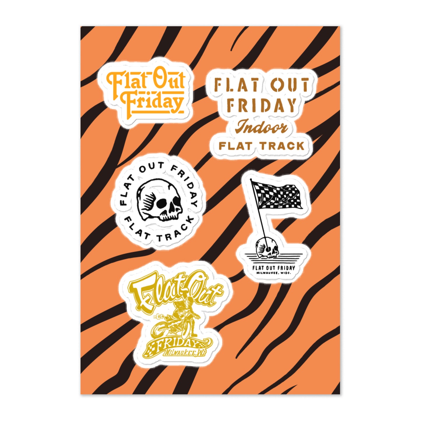 Flat Out Friday Sticker sheet