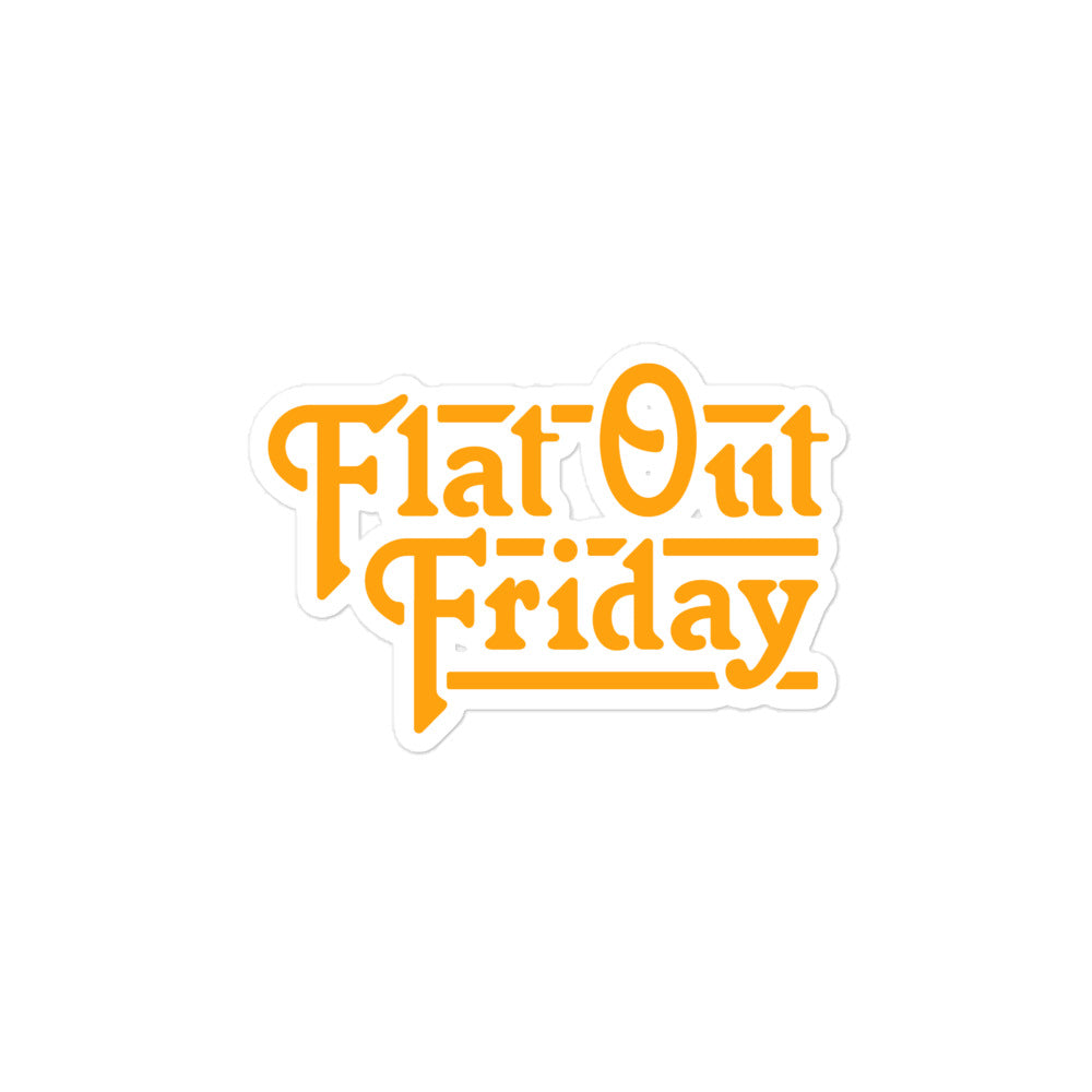 Flat Out Friday "Nouveau" sticker