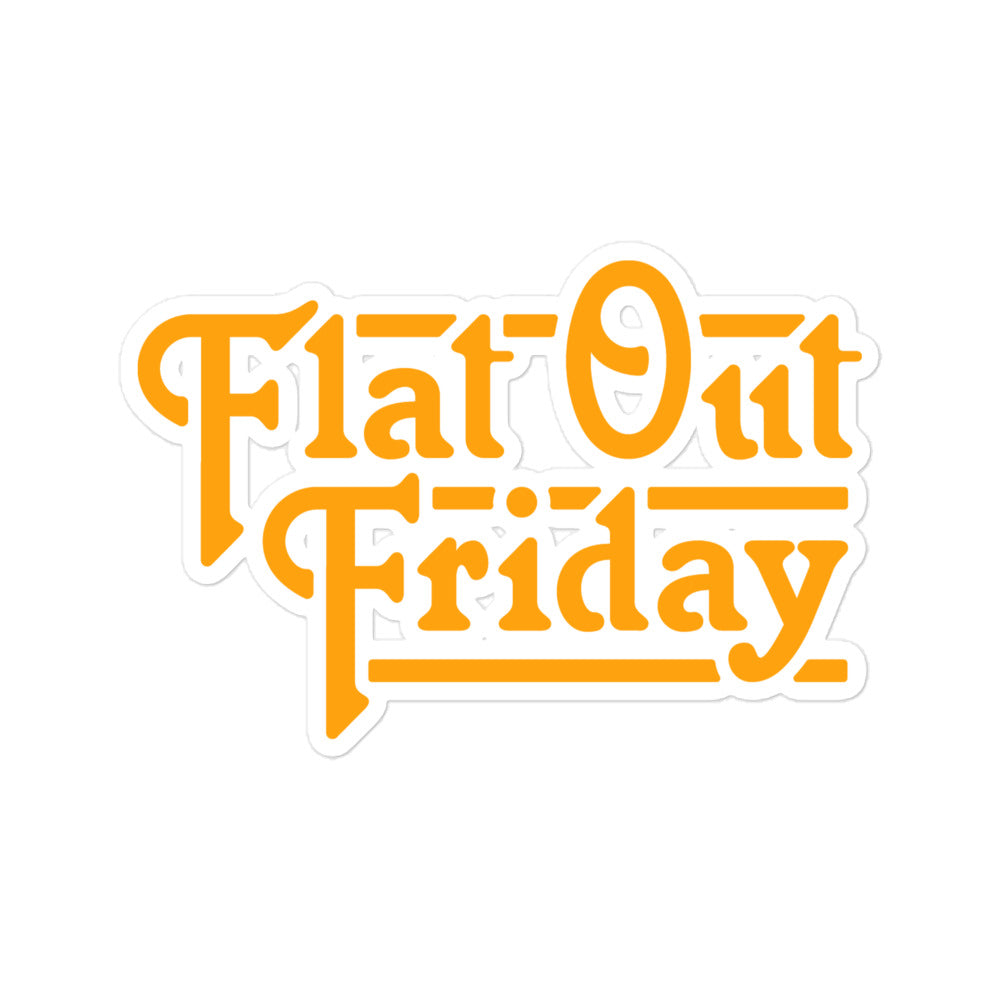 Flat Out Friday "Nouveau" sticker