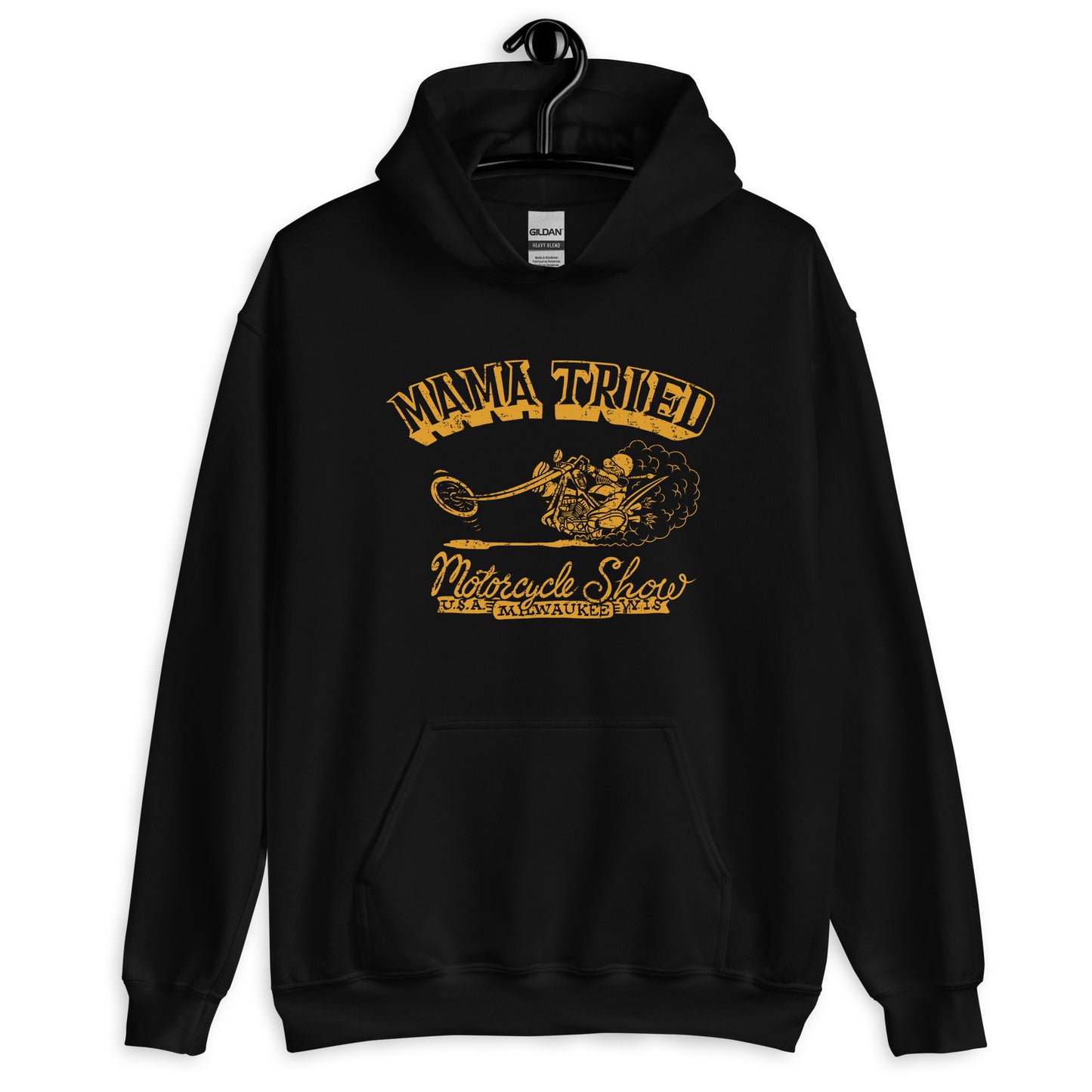 Unisex Vintage Chopper Hoodie "If it ain't Long its' Wrong!" Sweatshirt For Sale | Mama Tried Show