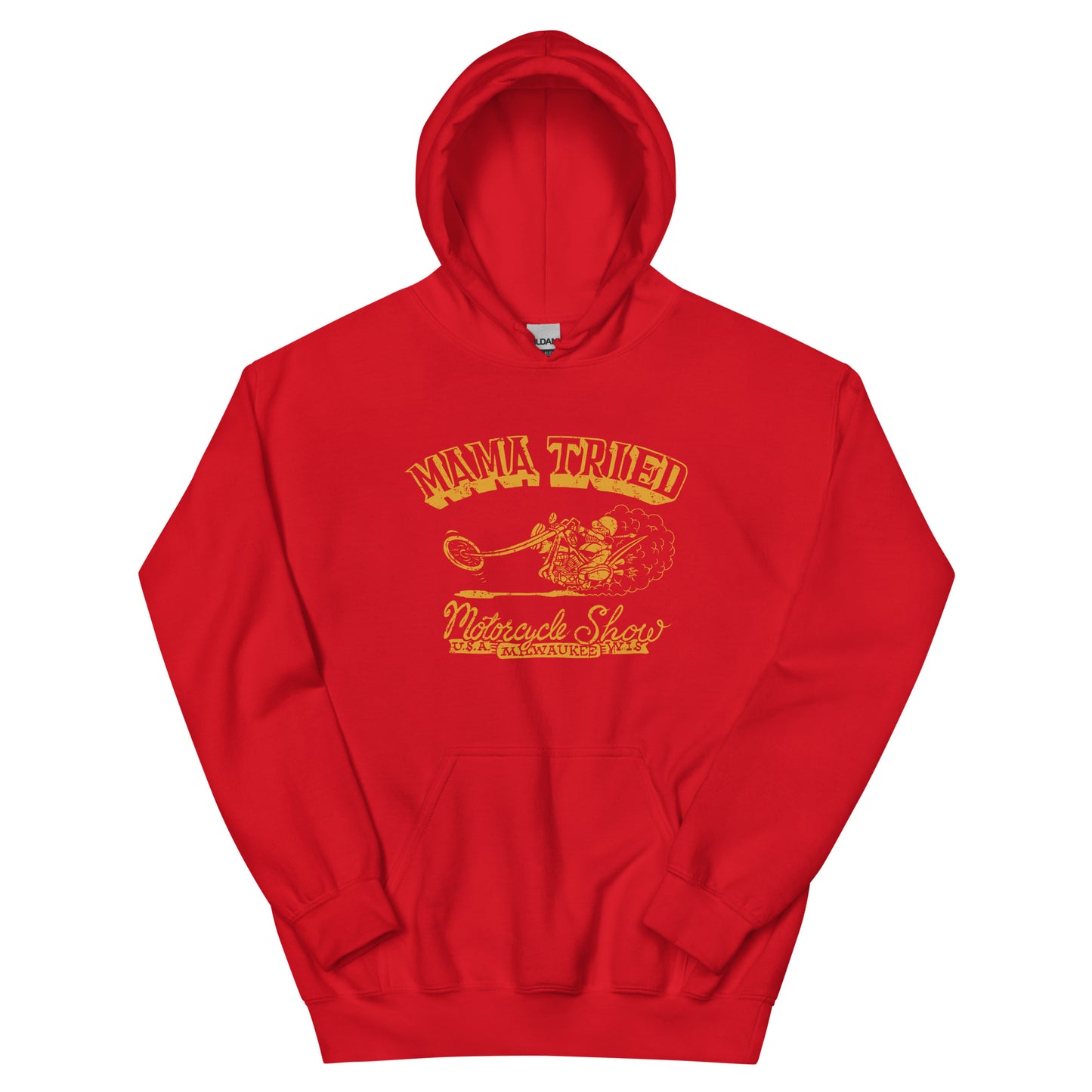 Unisex Vintage Chopper Hoodie "If it ain't Long its' Wrong!" Sweatshirt For Sale | Mama Tried Show